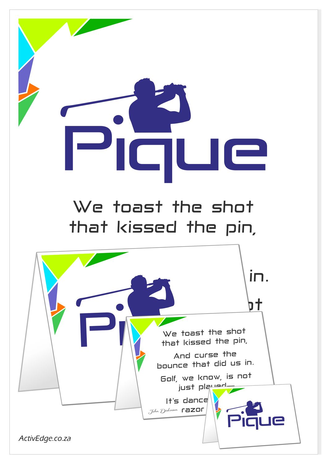 PIQUE A4 Poster and Cards for download and print