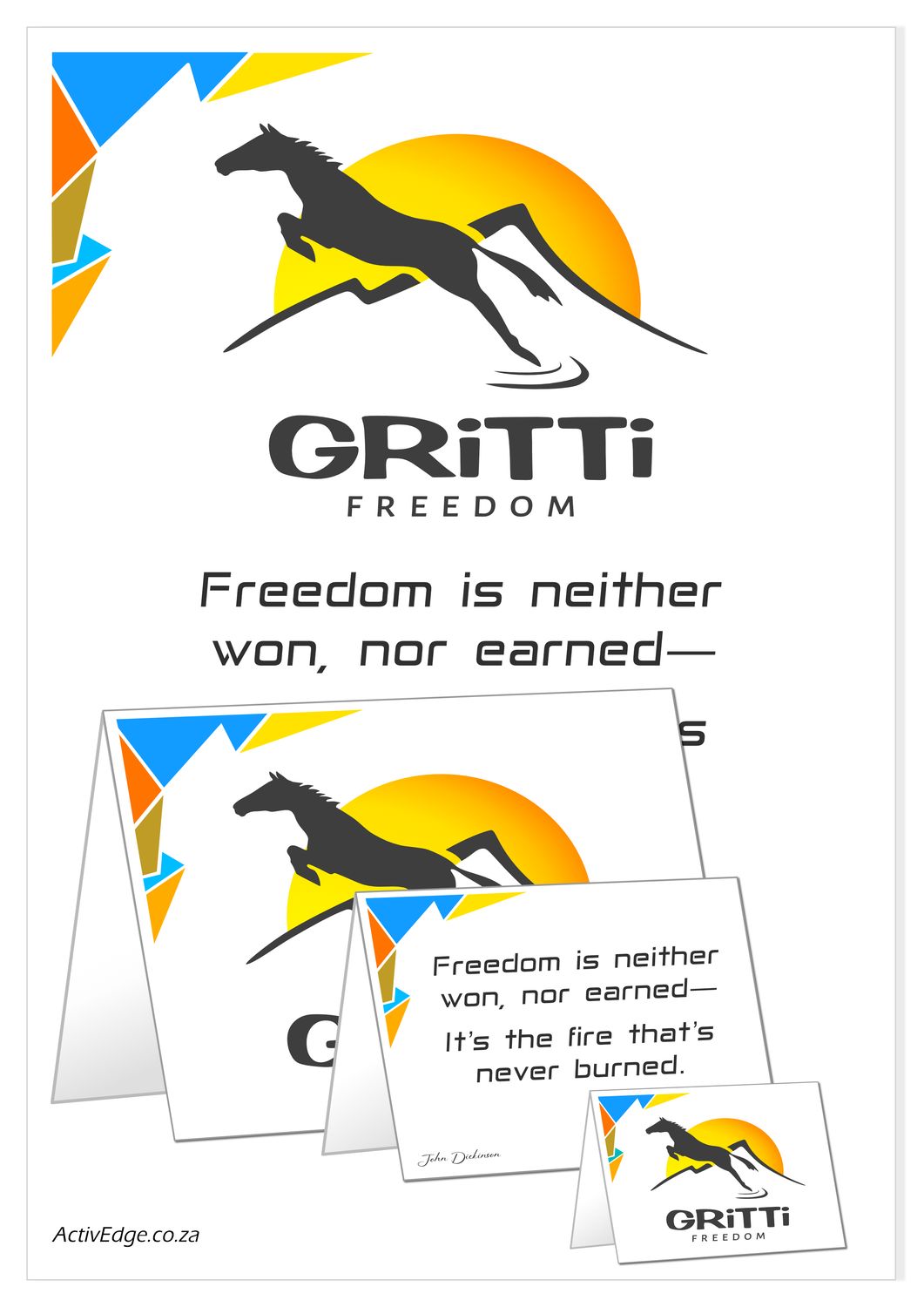 GRiTTi Freedom A4 Poster and Cards for download and print