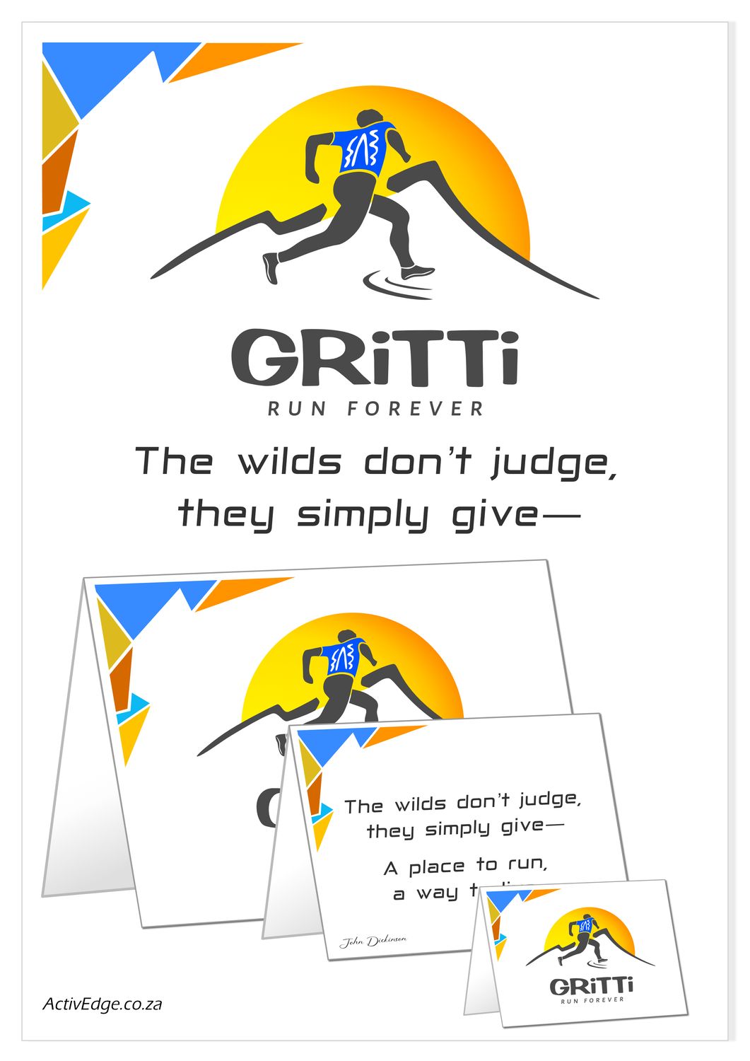 GRiTTi Run Forever A4 Poster and Cards for download and print