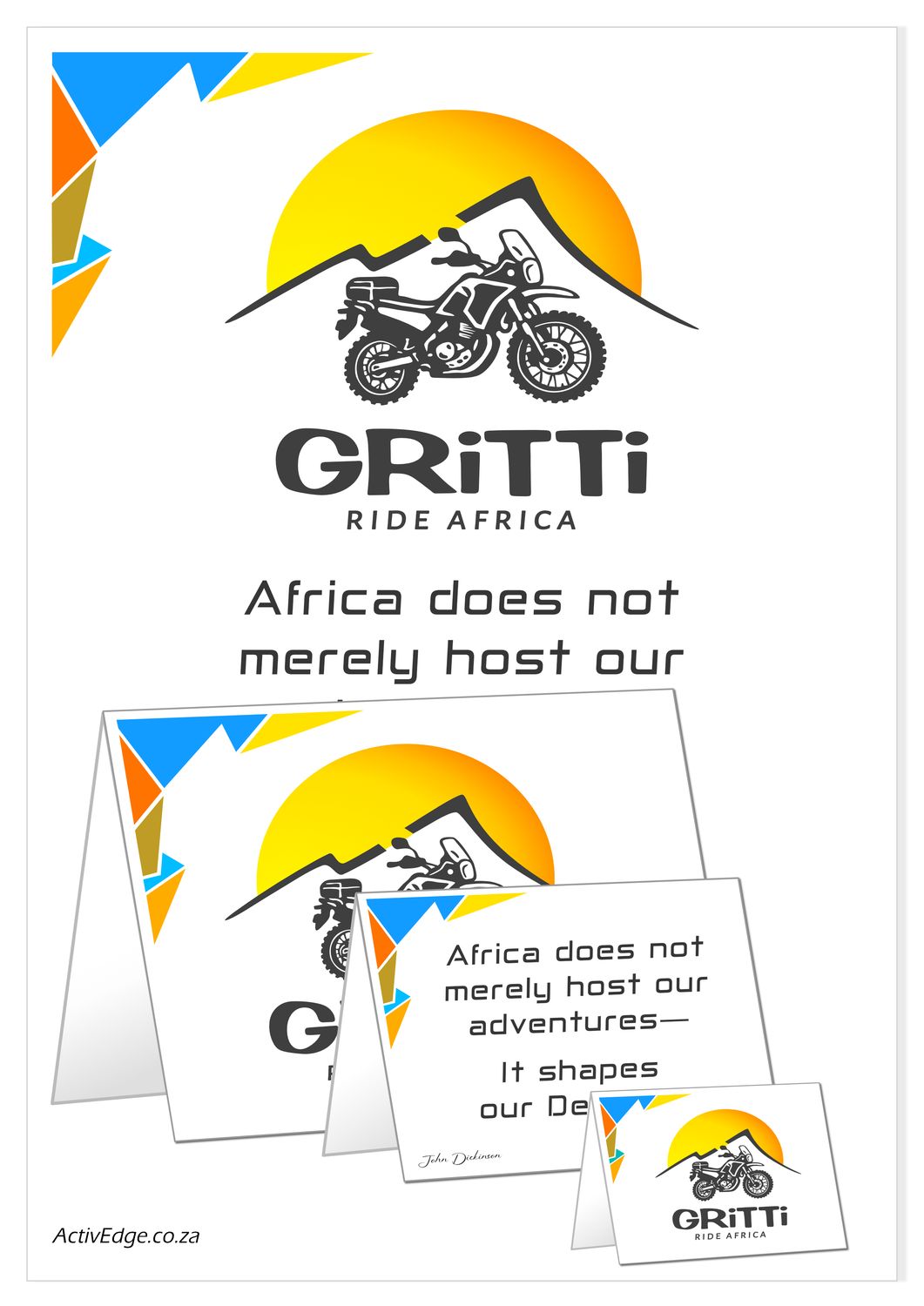 GRiTTi Ride Africa A4 Poster and Cards for download and print