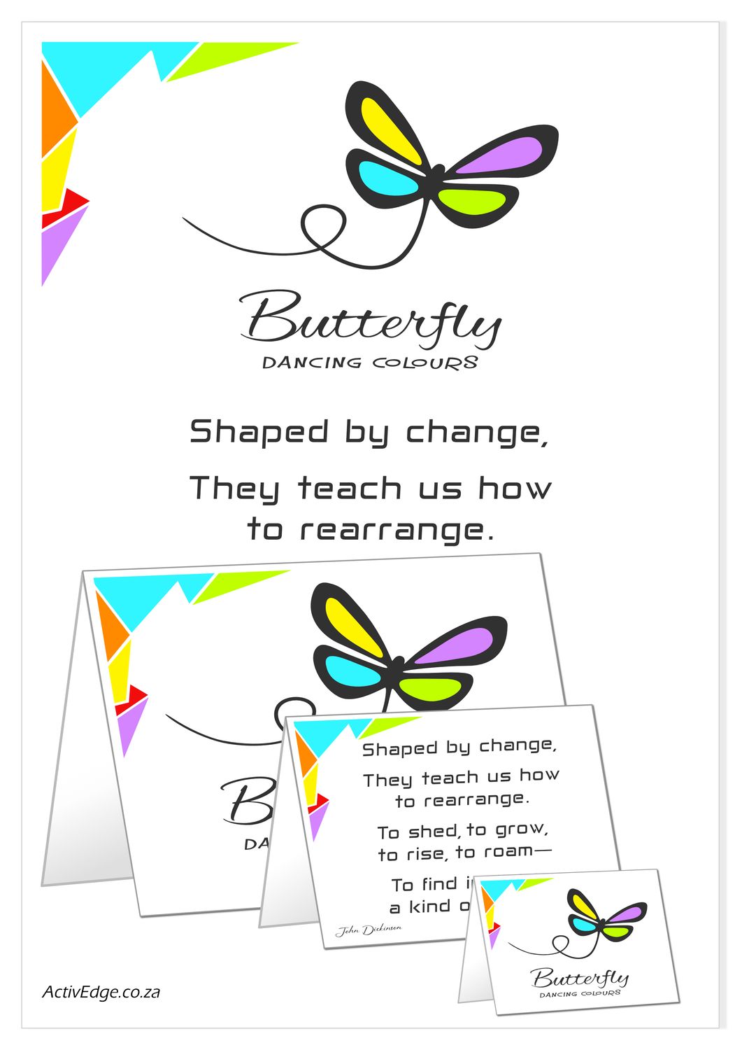 BUTTERFLY A4 Poster and Cards for download and print