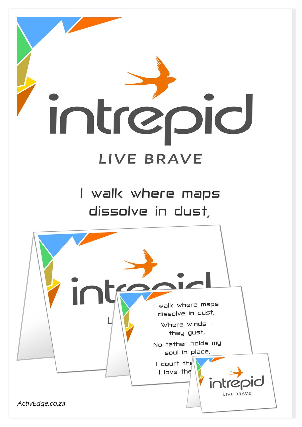 INTREPID A4 Poster and Cards for download and print