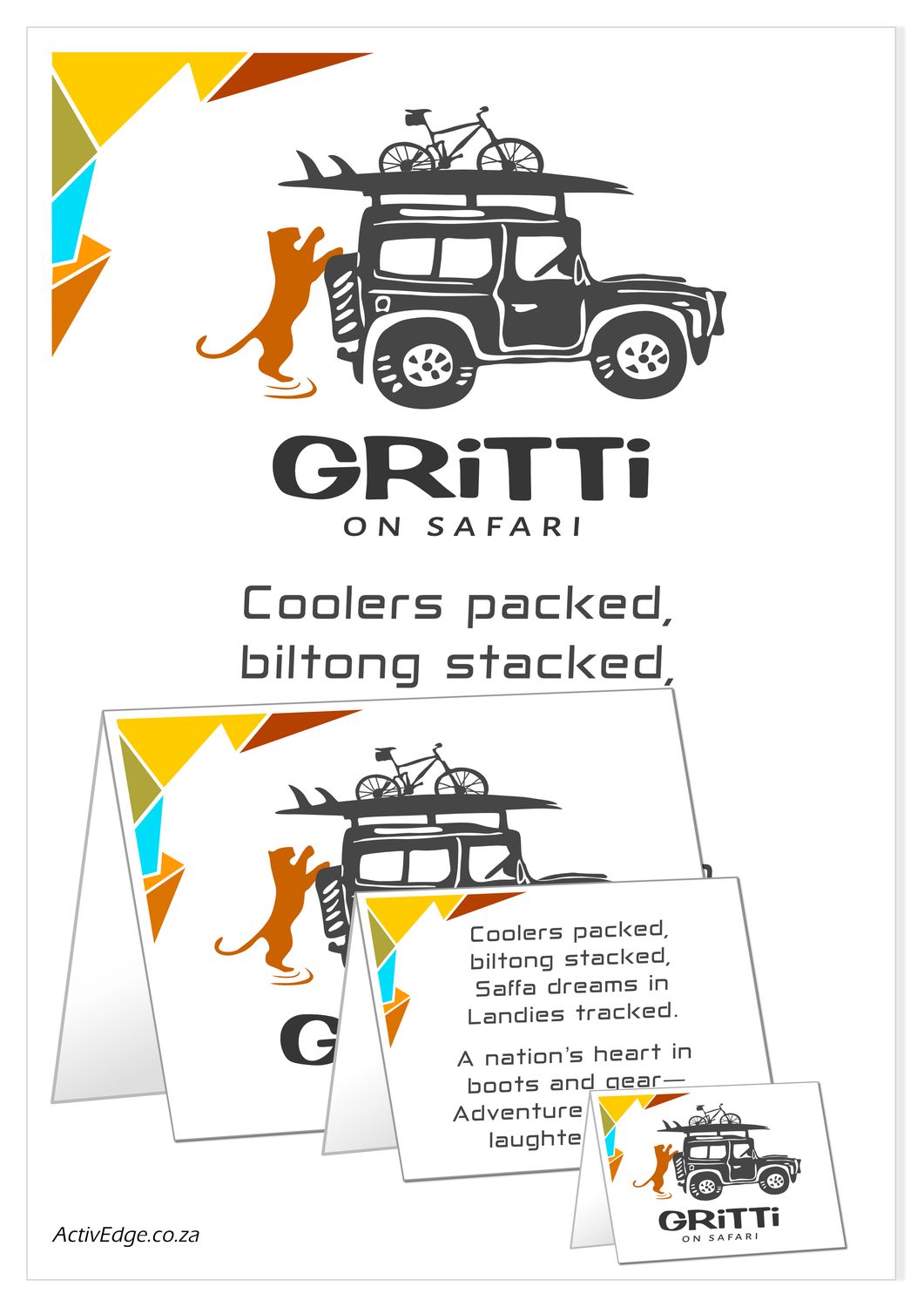 GRiTTi On Safari A4 Poster and Cards for download and print