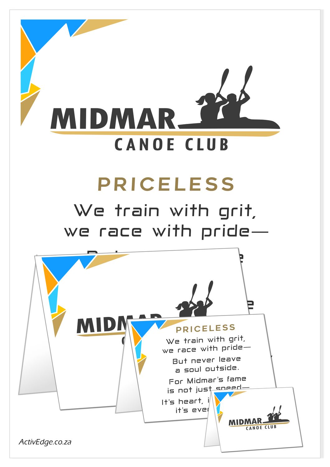 Midmar Canoe Club PRICELESS A4 Poster and Cards for download and print