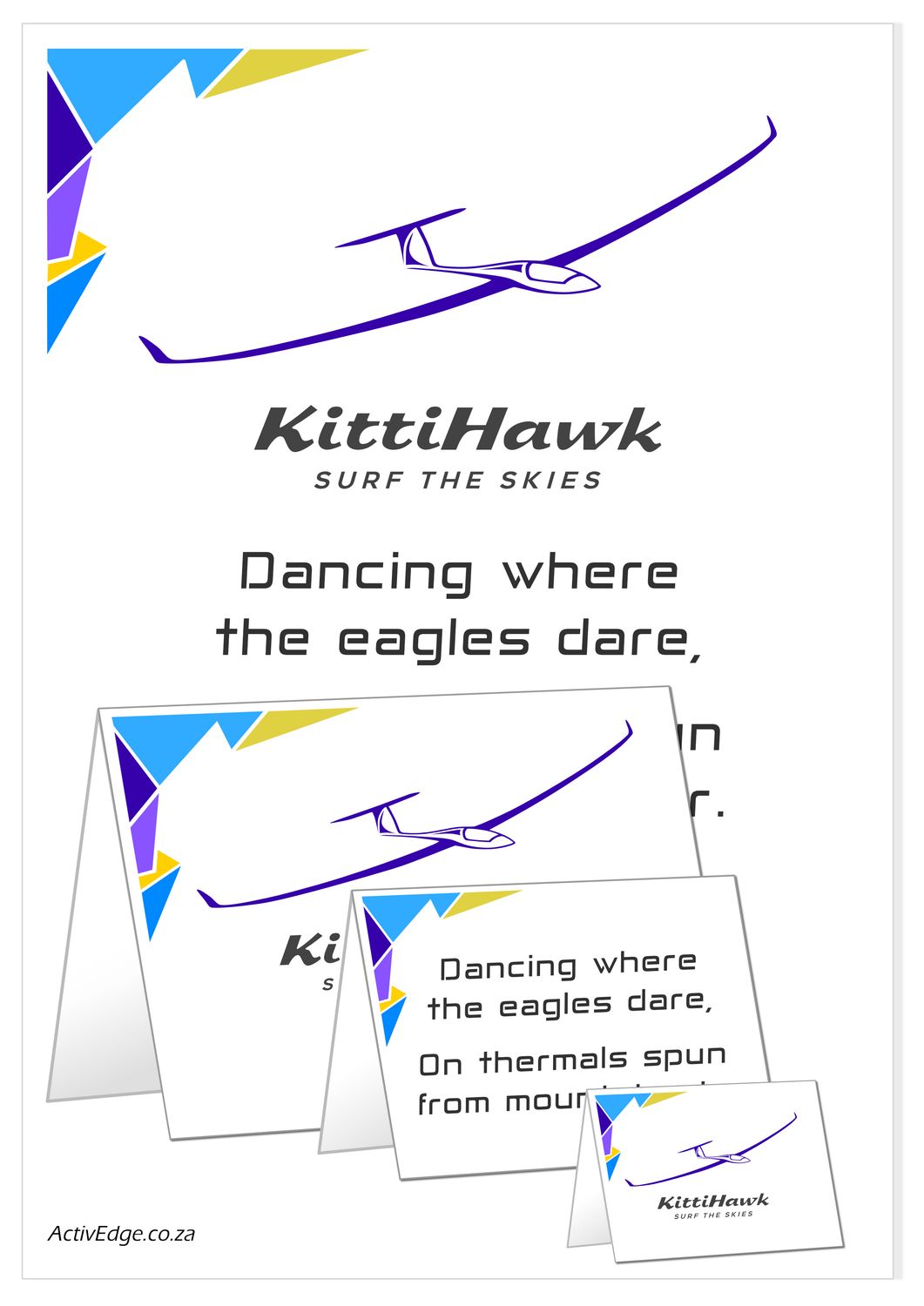 KittiHawk Surf The Skies A4 Poster and Cards for download and print