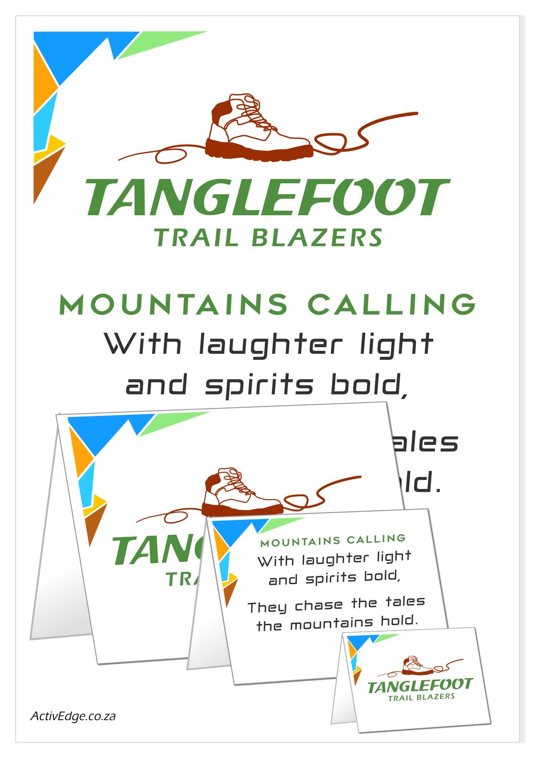 TANGLEFOOT Trailblazers A4 Poster and Cards for download and print