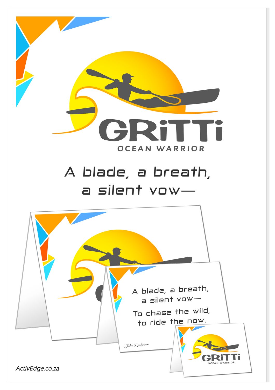 GRiTTi Ocean Warrior Men&#39;s A4 Poster and Cards for download and print