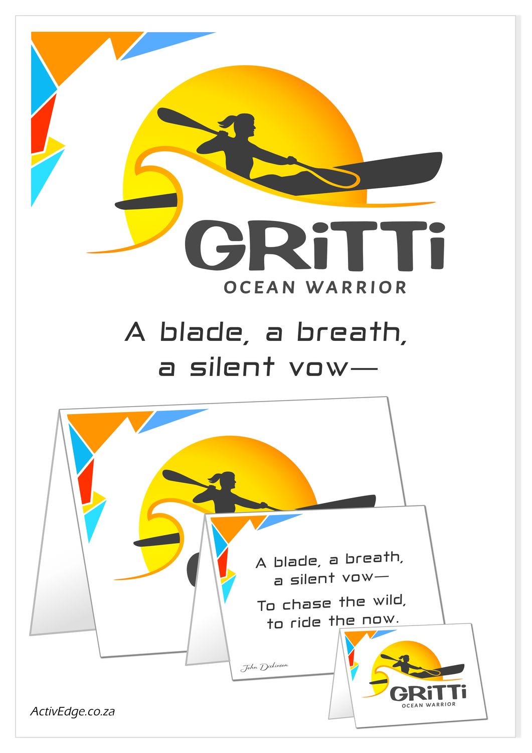 GRiTTi Ocean Warrior Ladies&#39; A4 Poster and Cards for download and print