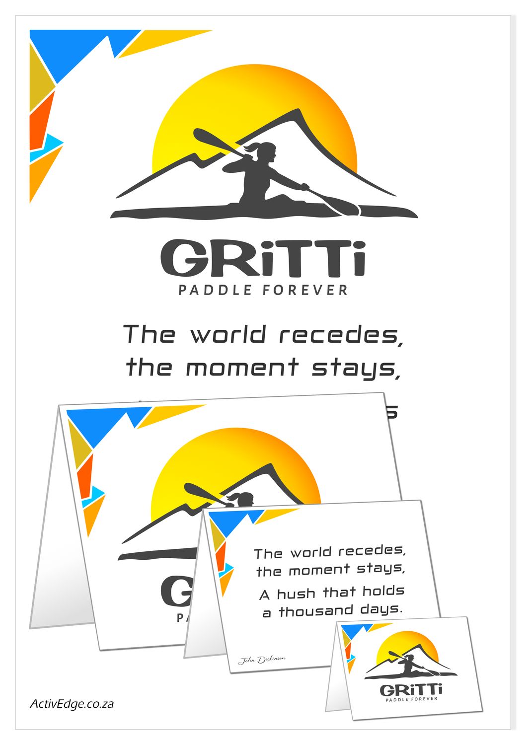 GRiTTi Paddle Forever Ladies&#39; A4 Poster and Cards for download and print