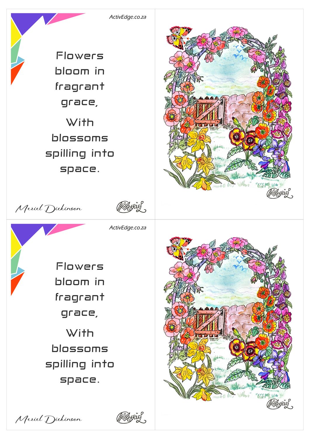 Rainbow of Flowers (portrait)