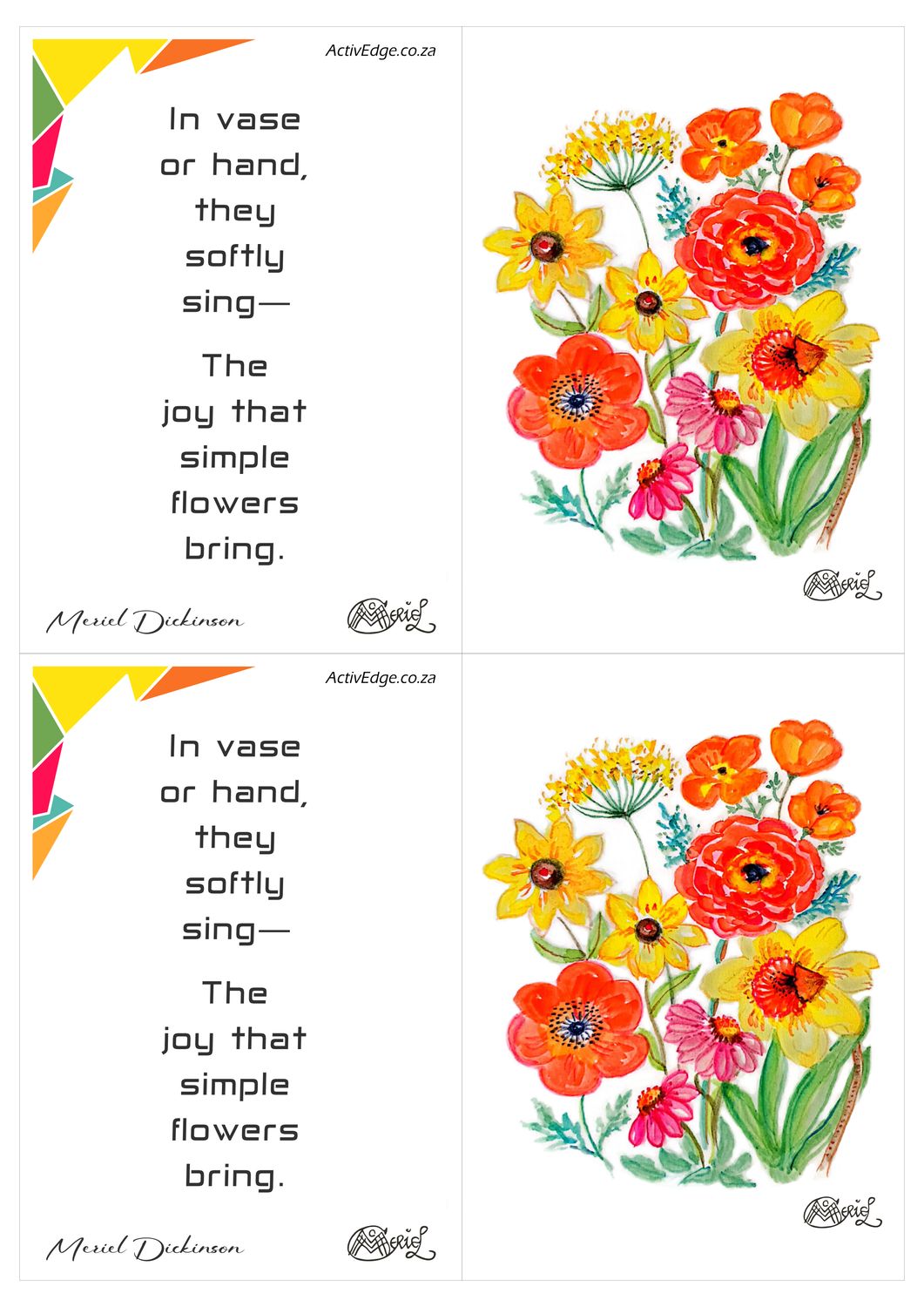 Joyful Flowers (portrait)