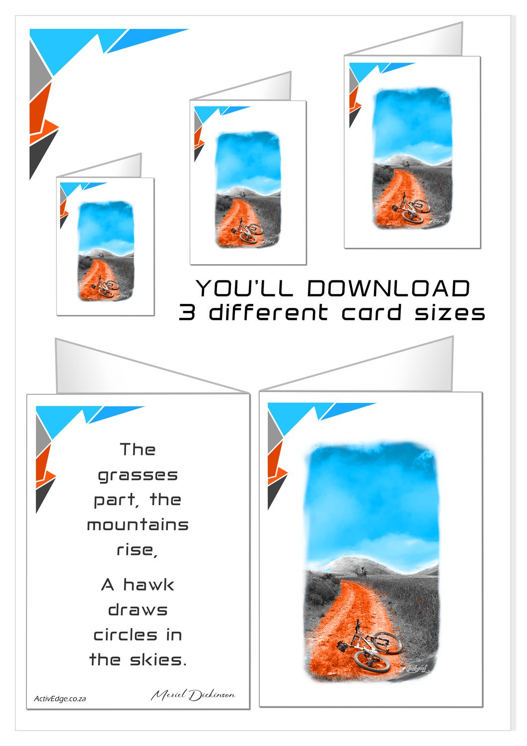 Mountain Bike Adventure Cards for download and print