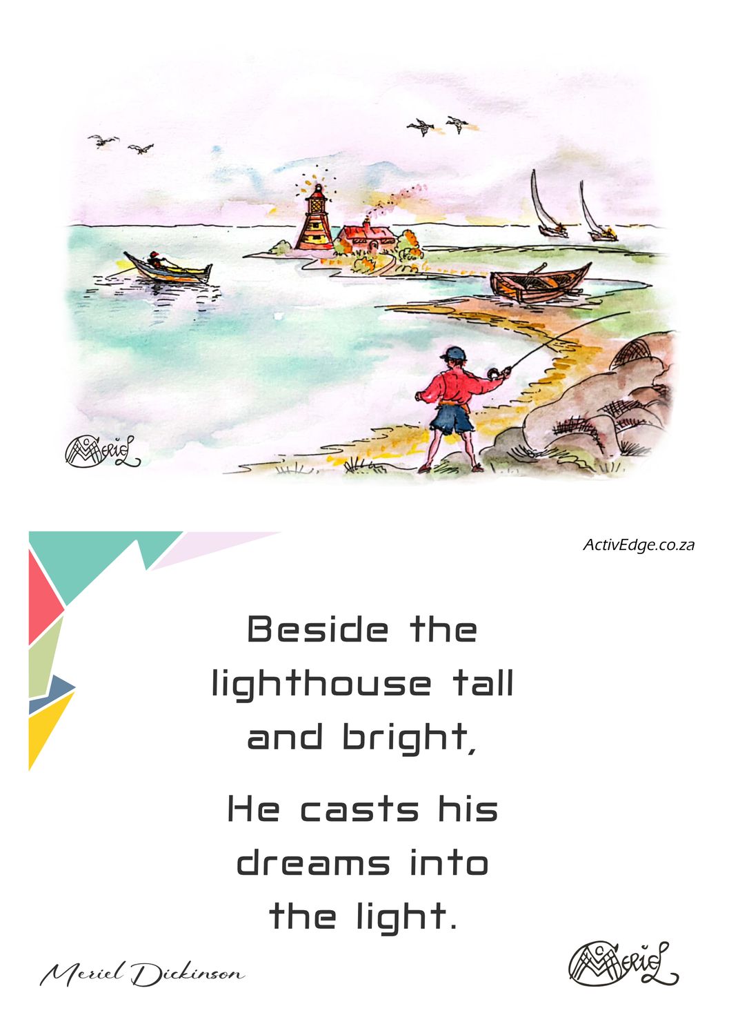 Boy Casting His Dreams (landscape)