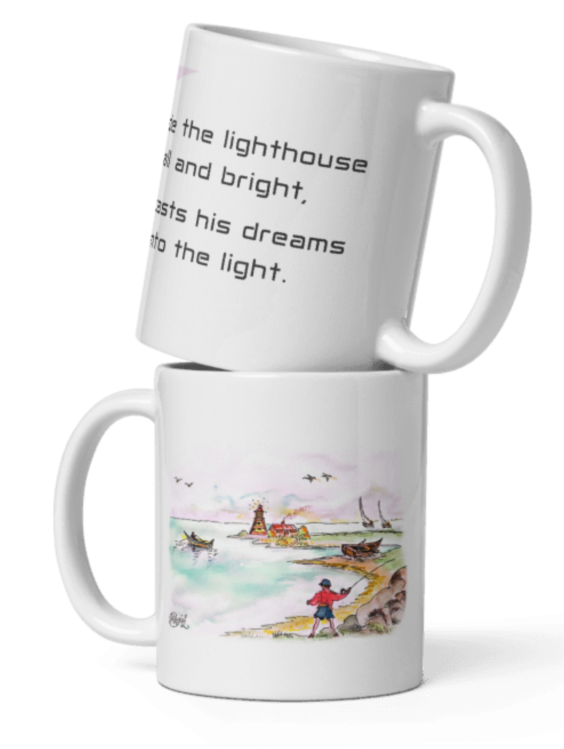 Boy Casting His Dreams Coffee Mug