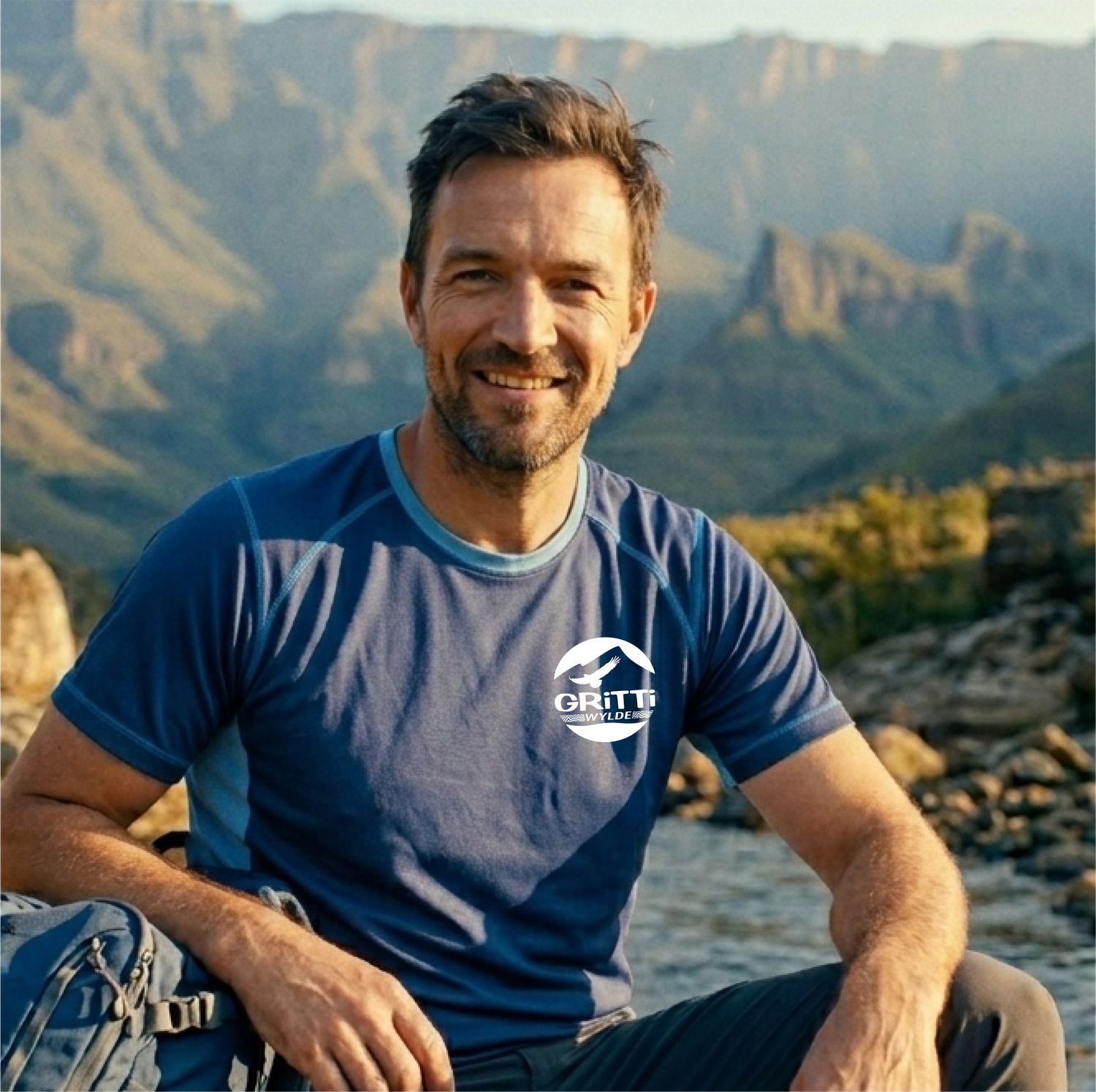 MEN'S quick-dry short-sleeve shirts with pocket logo