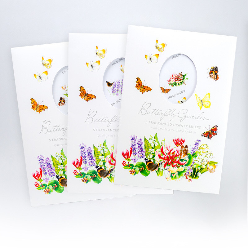 Butterfly Garden Fragrant Drawer Liners
