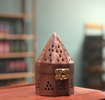 Wooden Temple Cone/Stick Incense Burner