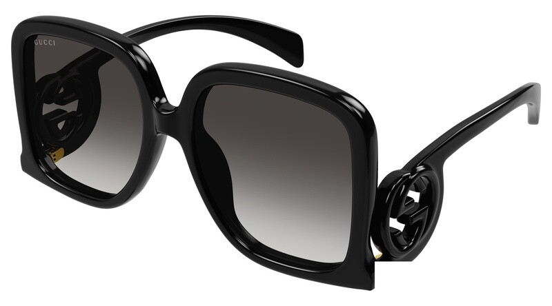 GUCCI GG1326S-001-58  Black Black Grey