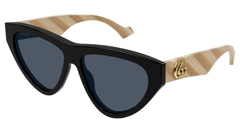 GUCCI GG1333S-004-58  Black Ivory Blue