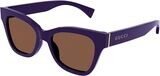 GUCCI GG1133S-002-52  Violet Violet Brown