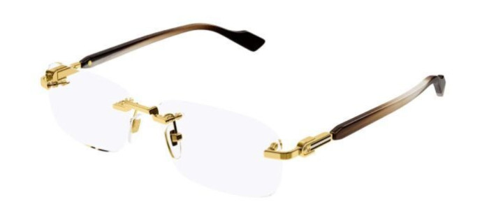 GUCCI GG1221O-002 RECTANGLE GOLD