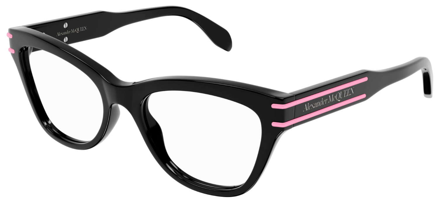 ALEXANDER MCQUEEN AM0401O-003 CAT-EYE BLACK