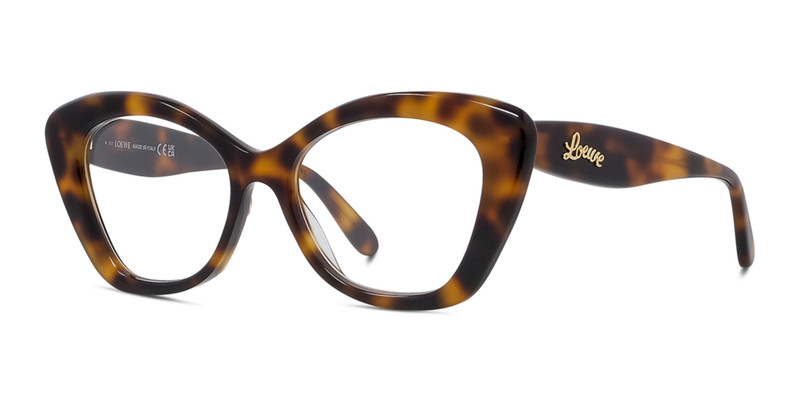 LOEWE CURVY LW50067I-52052 BUTTERFLY SHINY DARK HAVANA