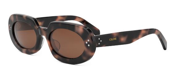 CELINE BOLD 3 DOTS CL40276U-5453E GEOMETRIC SHINY HAVANA