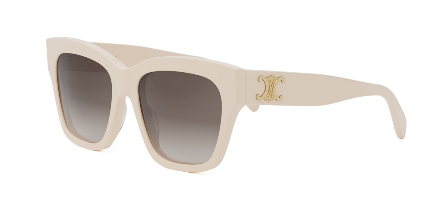 CELINE TRIOMPHE CL40253I-5525F GEOMETRIC SHINY IVORY