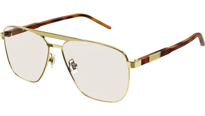 GUCCI GG1164S-003 SQUARE HAVANA GOLD