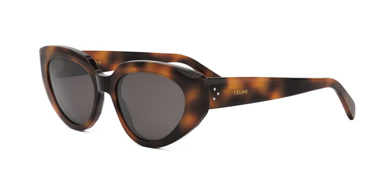 CELINE 3 DOTS CL40286I-5353A CAT EYE SHINY HAVANA