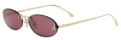 FENDI FIRST CRYSTAL FE4075US-5430Y OVAL SHINY ENDURA GOLD