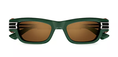 BOTTEGA VENETA BV1308S-003 RECTANGLE GREEN