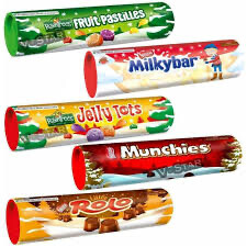Christmas Tubes of Sweets - various