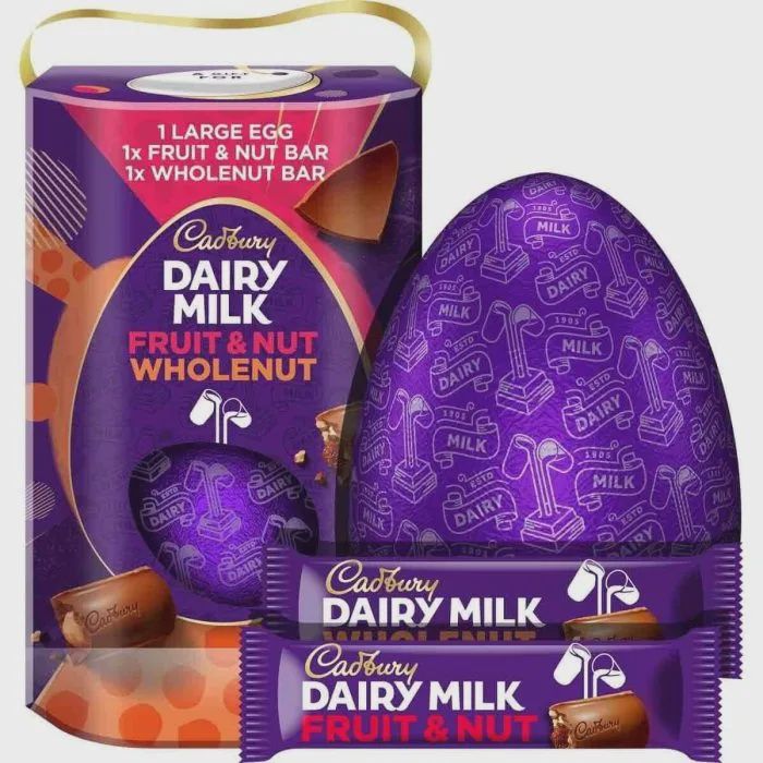 Dairy Milk Fruit &amp; Nut/Whole Nut Large Egg, 249g