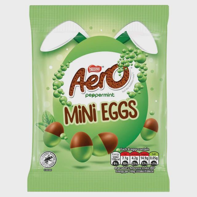 Aero Peppermint Mini Eggs bag, 70g