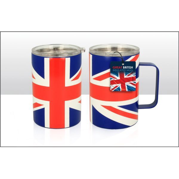 Union Jack Stainless Steel Travel Mug, 350ml