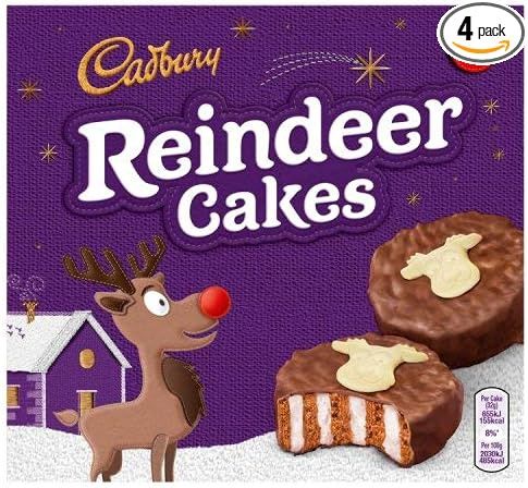 Cadbury Reindeer Cakes, box of 4