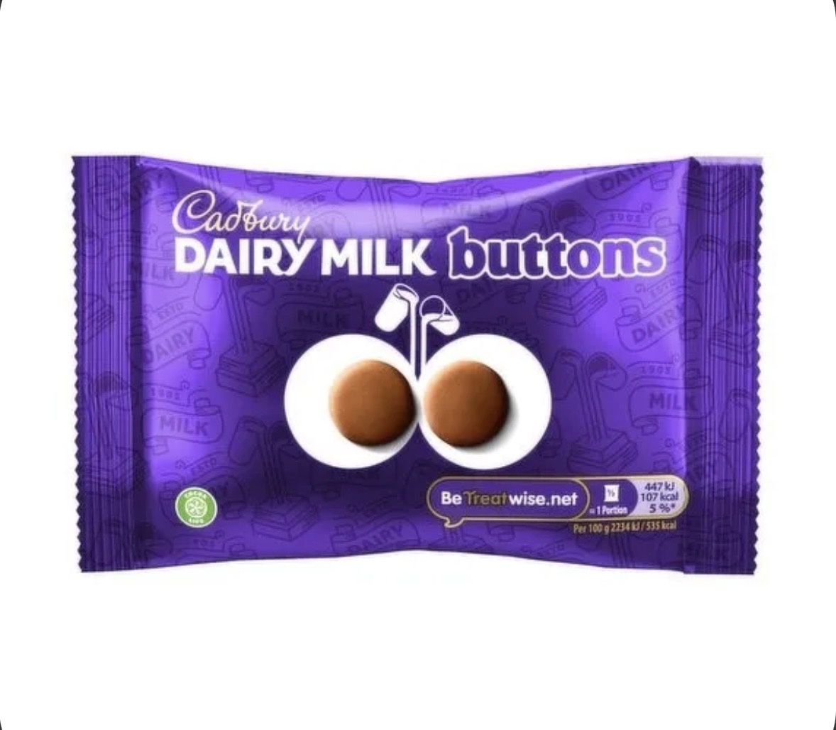 Cadbury Giant Buttons, 40g Pouch