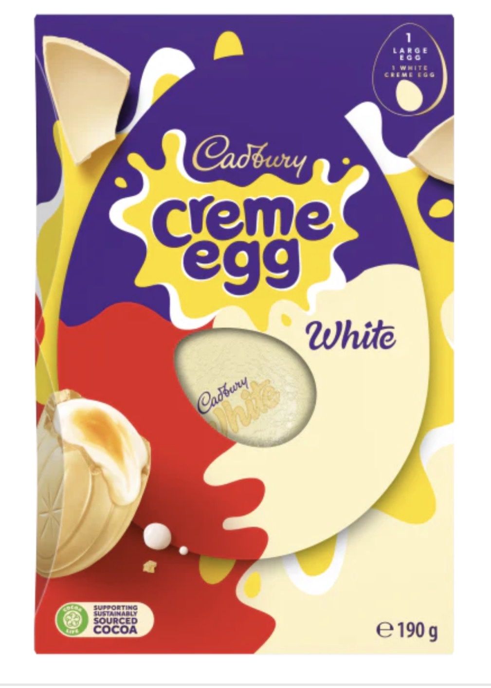 Dairy Milk White Crème Egg, 190g