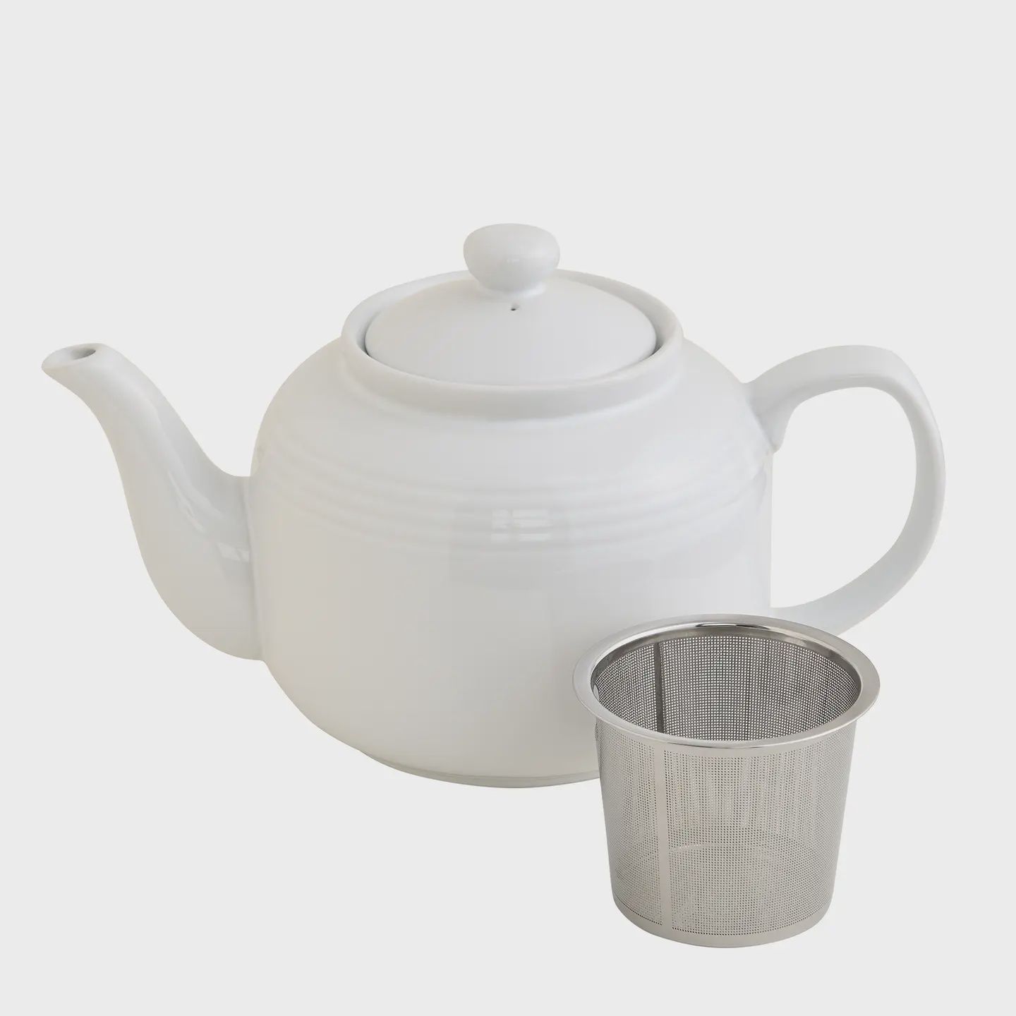 House of Krill Teapot w/infuser, 6 cup, Color: White