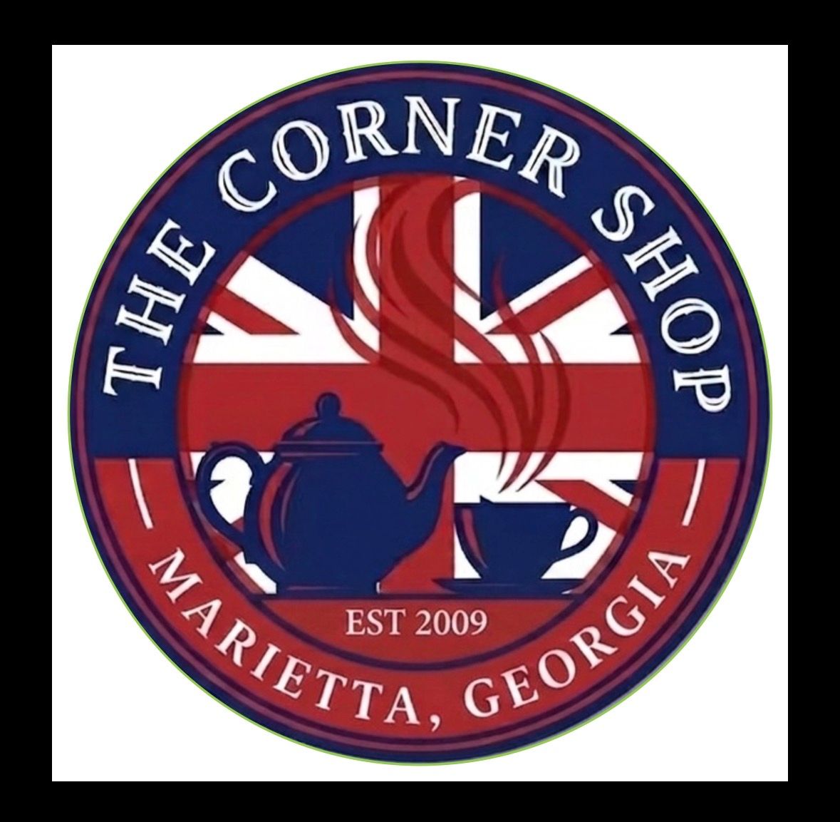 Sticker, The Corner Shop, round