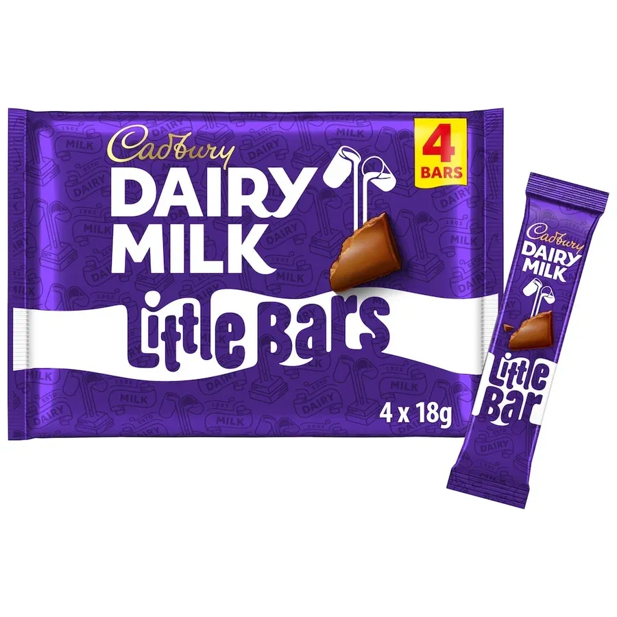 Cadbury Little Bars, multipack of 4, 18g each