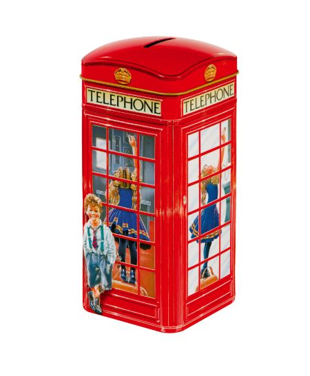 Churchill's Telephone Box Tin w/toffees *new item