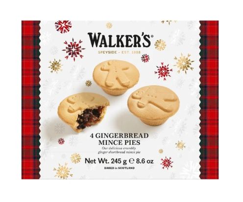Walkers Gingerbread Men Mince Pies, 4 pack *NEW