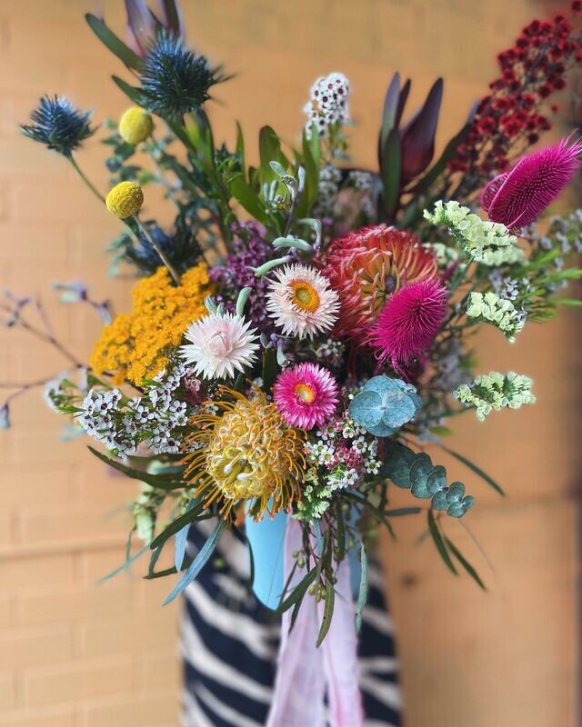 Florist Choice - Ceramic Vase of Native Inspired Blooms
