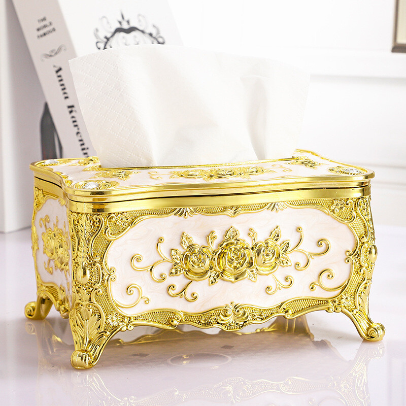 European Style Drawer Box Desktop Tissue Box Living Room Hotel Napkin Storage