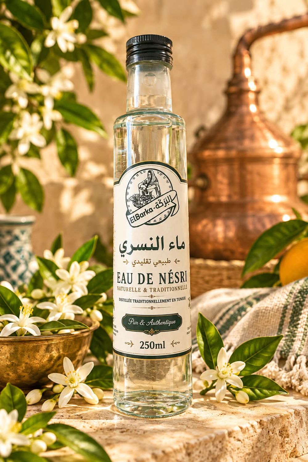 Eau Florale d’Églantier (Nesri ) Pure Bio-250ml-ماء النسري الطبيعي