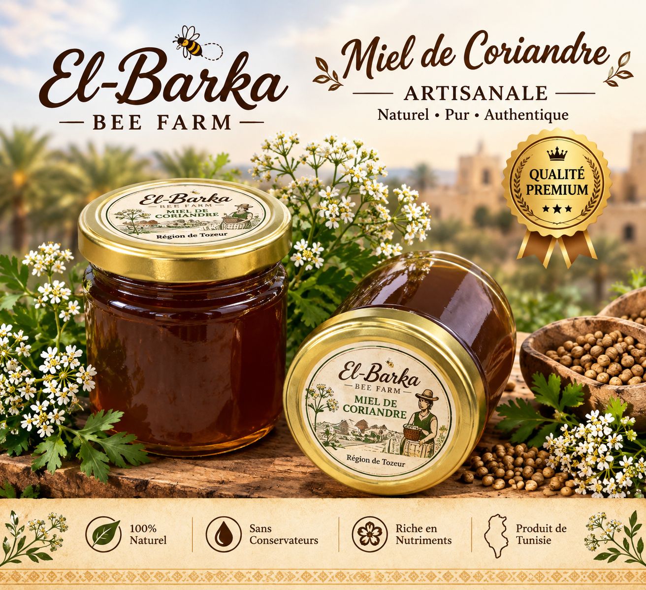 عسل التابل الطبيعي-Pure Miel de coriandre 250g🤎