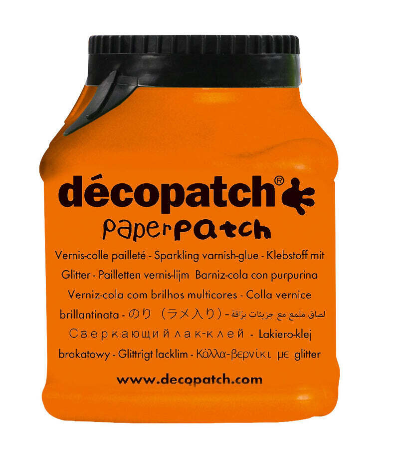 Decopatch-Paperpatch Sparkling Glitter Glue/Varnish 150g-PP150PAIL